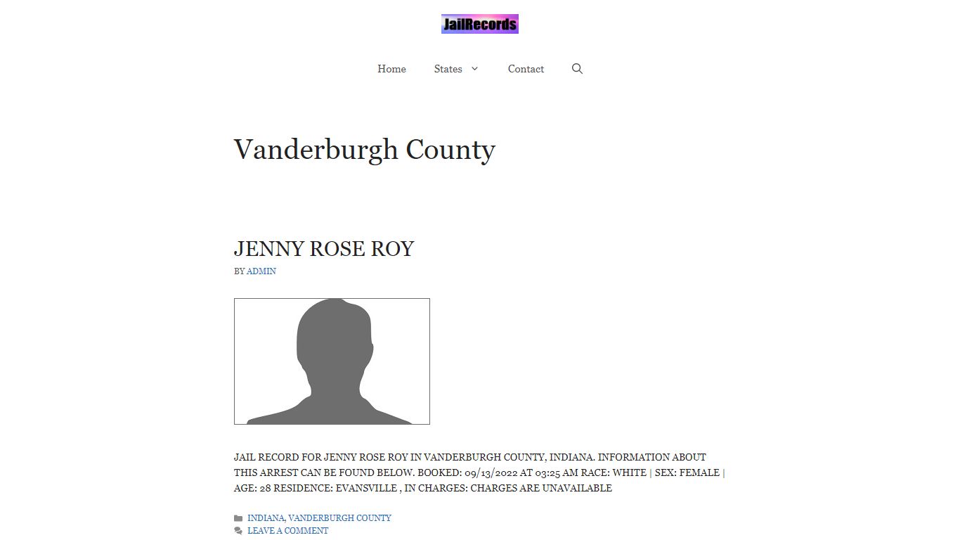 Vanderburgh County Arrest Records